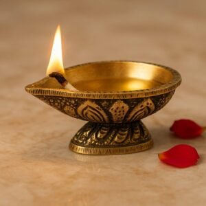 Premium Antique Brass Pooja Diya