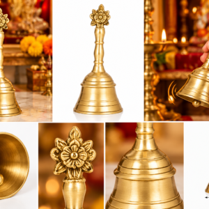 Premium Traditional Brass Pooja Bell पारंपरिक पीतल की पूजा घंटी